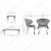 Обеденная группа Асуна white / gray