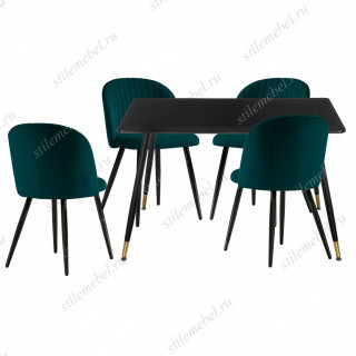 Обеденная группа Cельда black / green Обеденная группа Cельда black / green