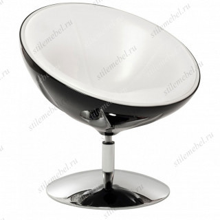 Дизайнерское кресло A 636/Ego ( Black plastic+white PU) Lotus