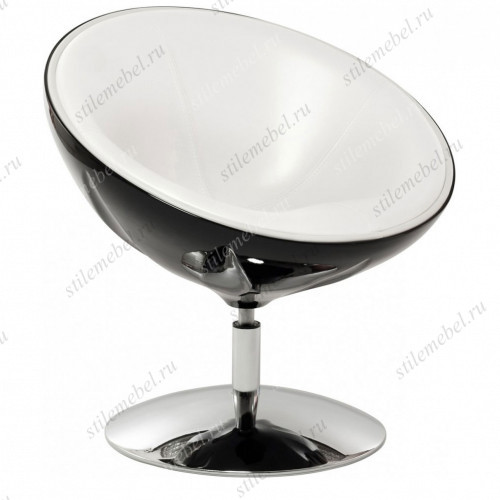 Дизайнерское кресло A 636/Ego ( Black plastic+white PU) Lotus