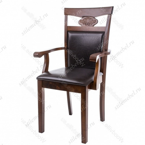 Кресло Luiza dirty oak / dark brown