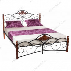 Кровать FD 881 (решетка металлическая) 90*200. Цвет: Rose Oak Кровать FD 881 (решетка металлическая) 90*200. Цвет: Rose Oak