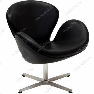 Кресло дизайнерское A 062 (black PU) Swan